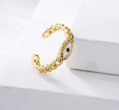 Gold Evil Eye Ring