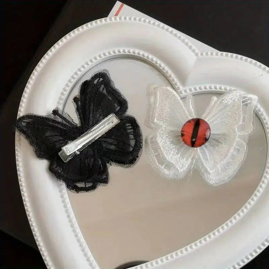 Butterfly Embroidery Hairpin Clip Sorceress Sanctuary
