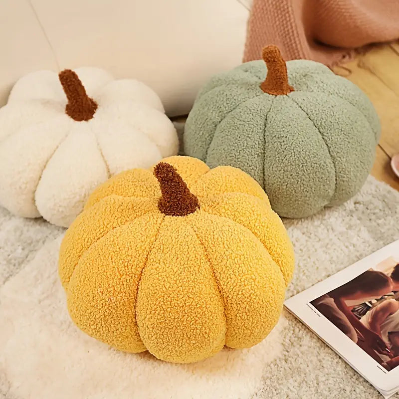 Plush Pumpkin Throw Pillow