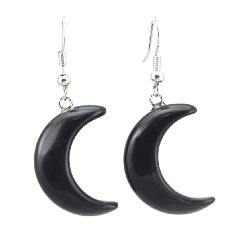 Natural Stone Meniscus Earrings