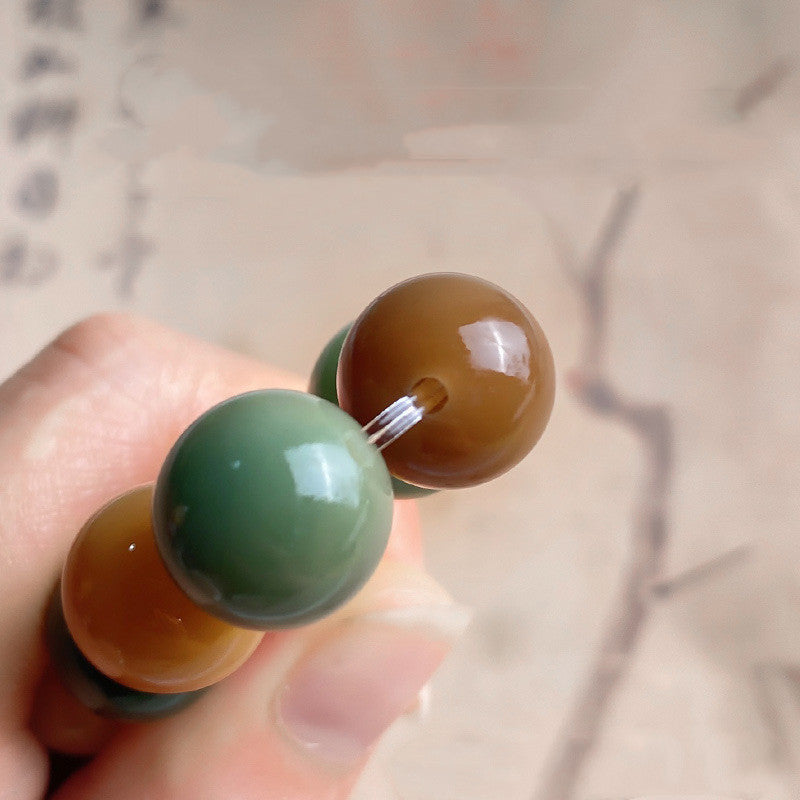 Natural White Jade Bodhi Bracelet