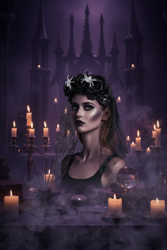 Rose Floral Headband for Day of the Dead Celebration Sorceress Sanctuary