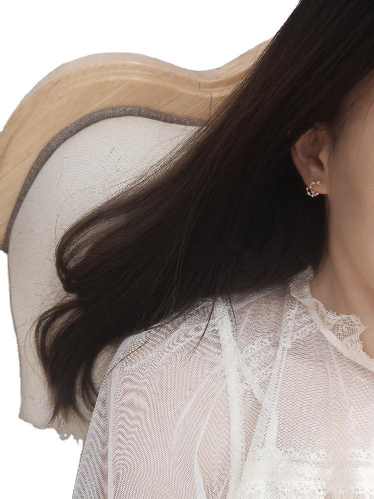 Zircon Moon Earrings