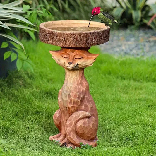 Enchanted Forest Fox | Bird Bath - Sorceress Sanctuary