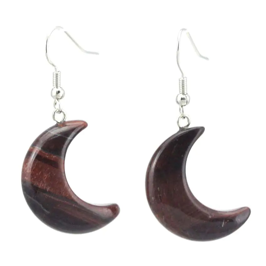 Natural Stone Meniscus Earrings