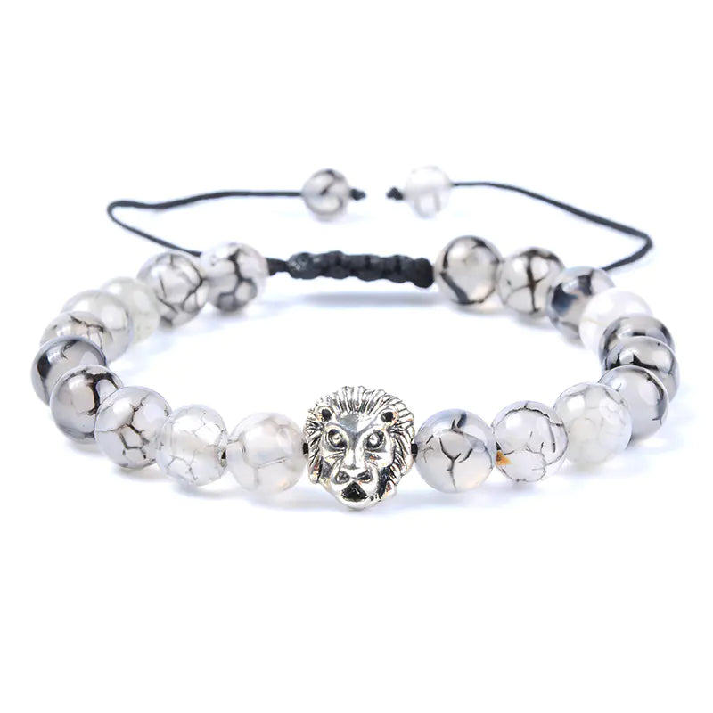 Black Dragon & Lion Head Bracelet Sorceress Sanctuary
