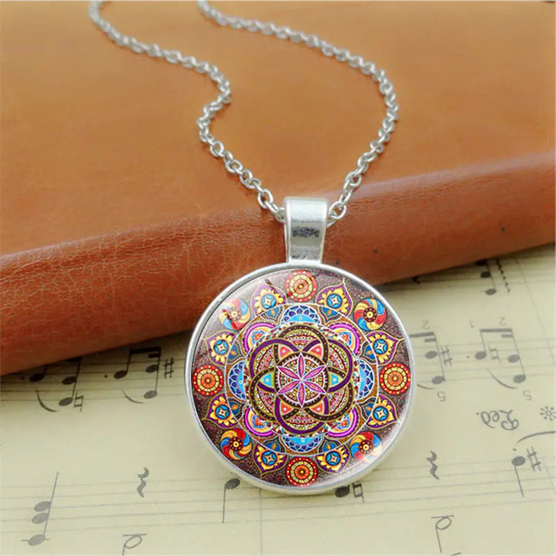 Vintage Mandala Chakra Necklace