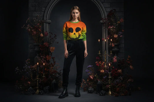 Gothic Skull Sweatshirt - Sorceress Sanctuary Black1 / M-Black1 / L-Black2 / XL-Black4 / XL-Black3 / 2XL