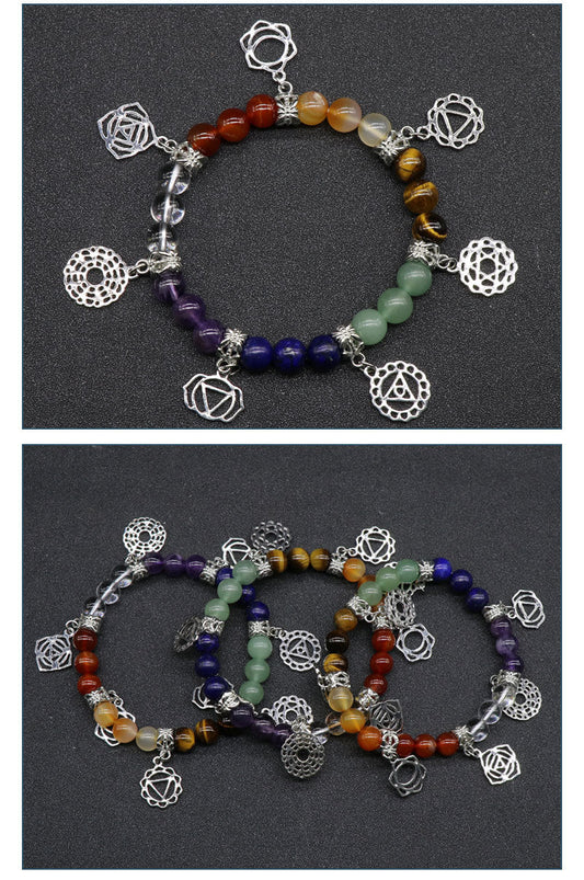 Natural Crystal Chakra Bracelet Sorceress Sanctuary