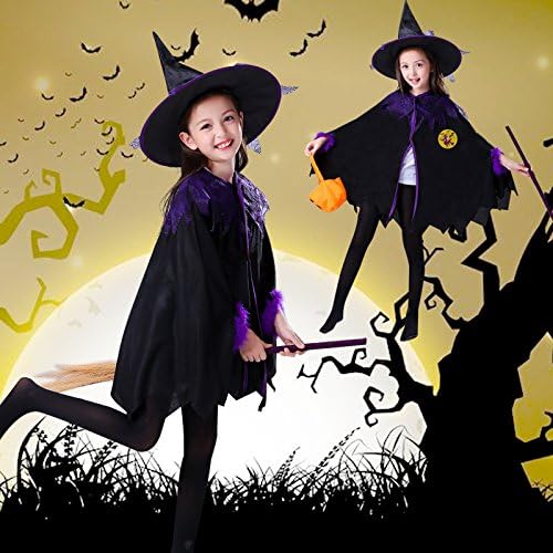 Deluxe Children's Witch Cape & Hat Set