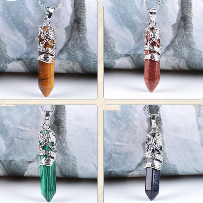 Stone Dragon Totem | Crystal Necklace