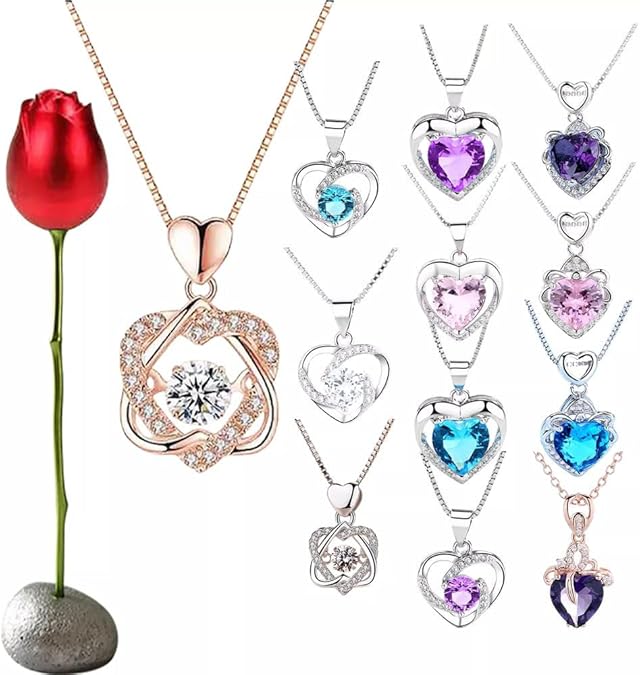 Heart Shaped Crystal Pendant Sorceress Sanctuary