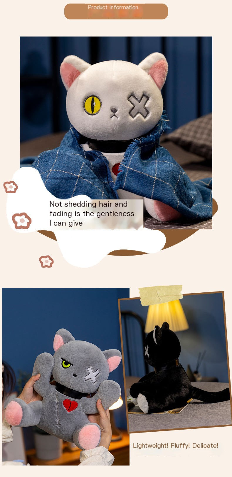 Dark Emotion Cat Plushie