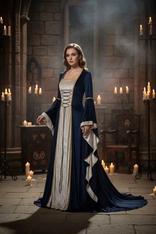 Medieval Costume - European Court Velvet Dress Sorceress Sanctuary