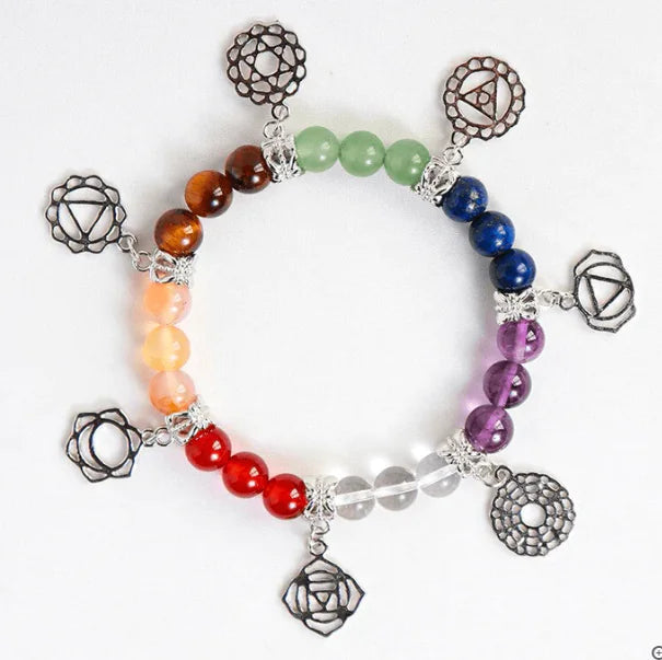 Natural Crystal Chakra Bracelet Sorceress Sanctuary