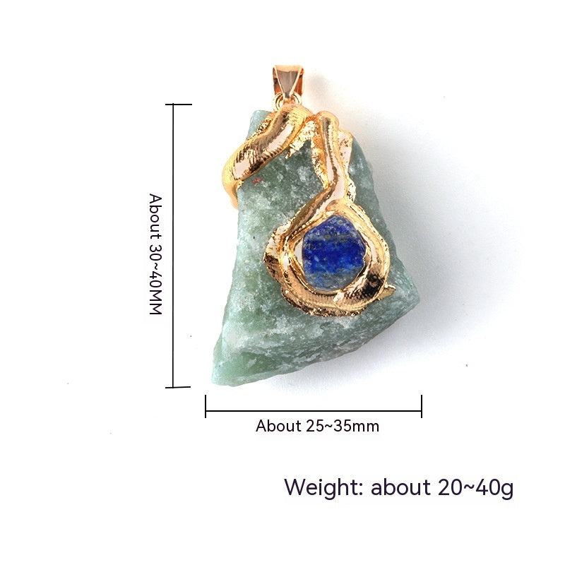Gilded Crystal Stone Necklace