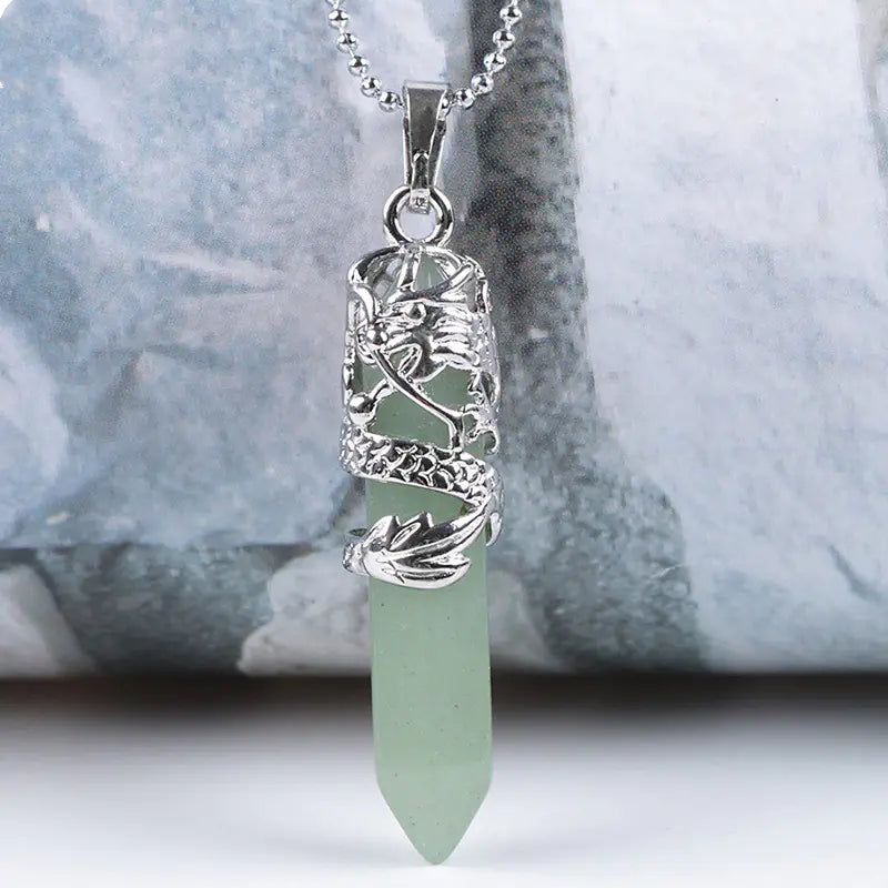 Stone Dragon Totem | Crystal Necklace