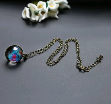 Double-Sided Glass Ball Necklace