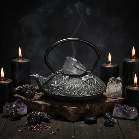 Cast Iron Kung Fu Tea Set with Large Capacity Teapot Sorceress Sanctuary
