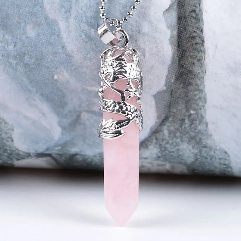 Stone Dragon Totem | Crystal Necklace