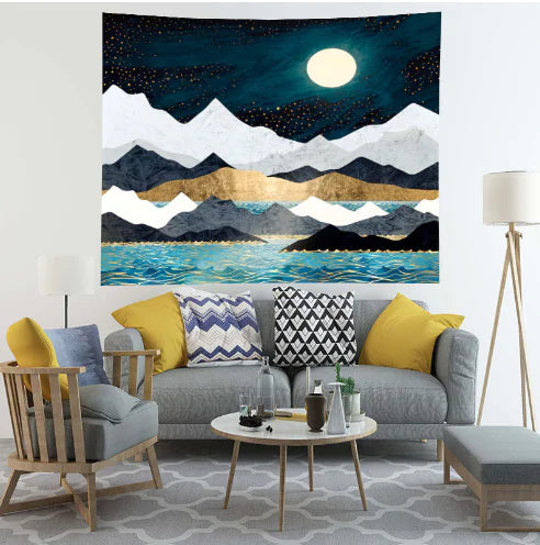 Mountain Moon Tapestry