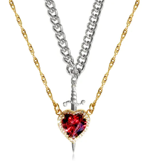 Heart Dagger Necklace