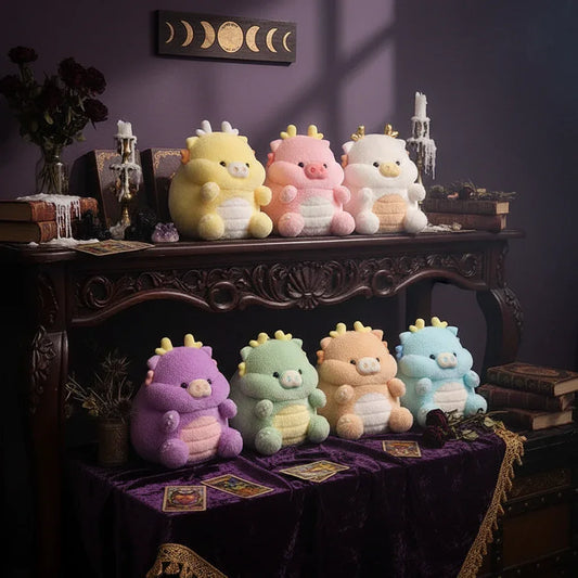 Cute Dragon Pig Plush Familiar - Sorceress Sanctuary