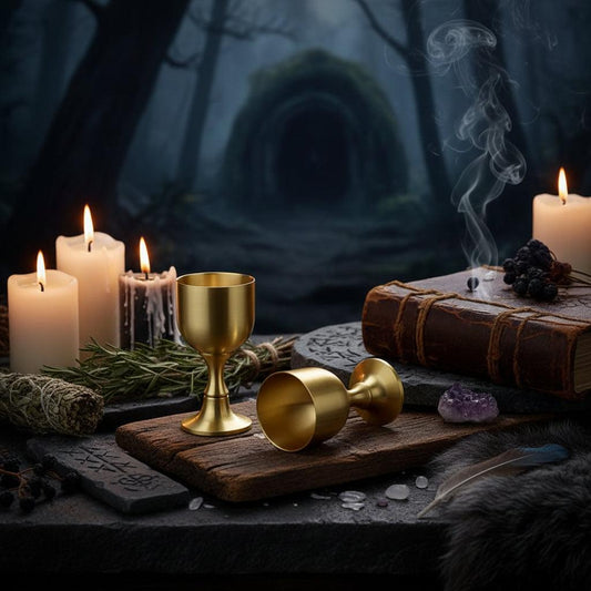 Brass Chalice Cup for Cocktails and Beverages Sorceress Sanctuary