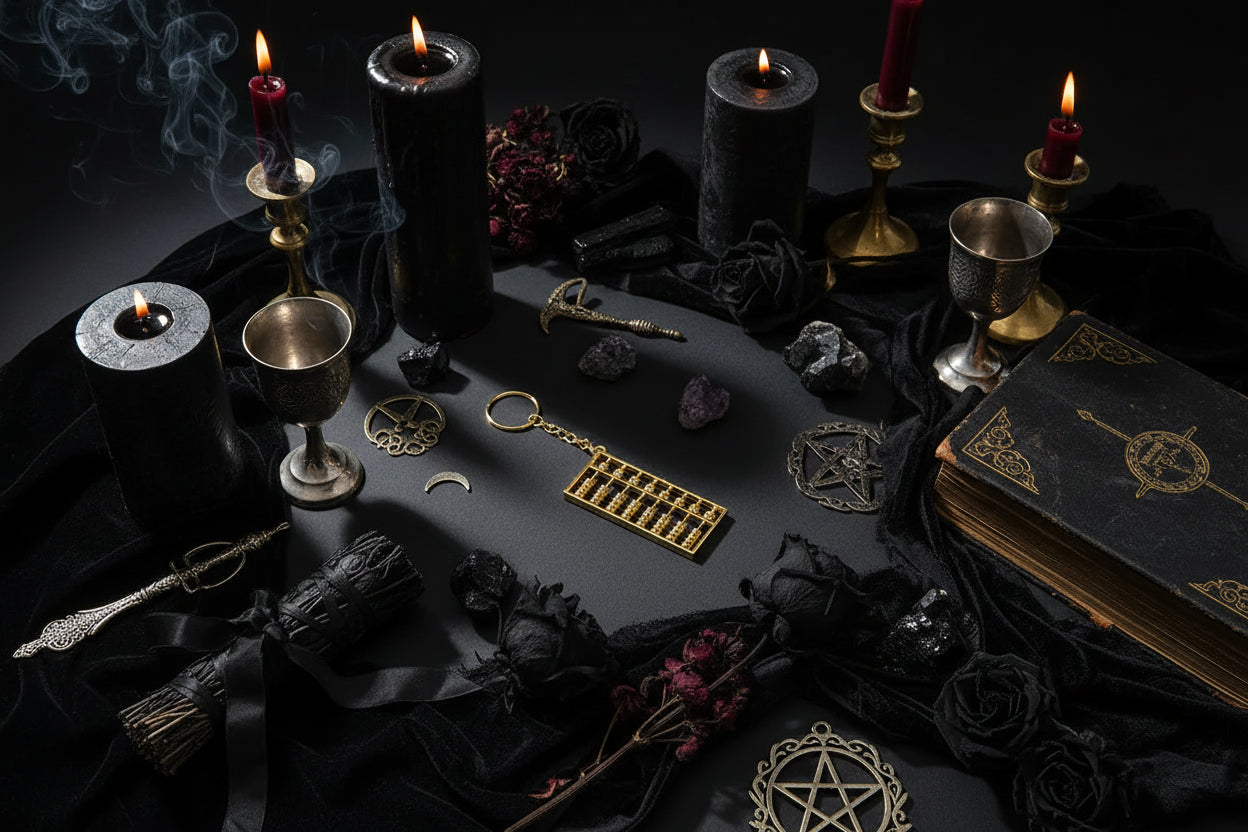 Abacus Keychain - Sorceress Sanctuary Gold