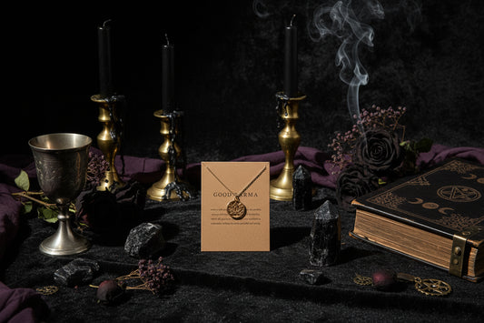 Abundance Karma Necklace - Sorceress Sanctuary Gold have card-Gold card