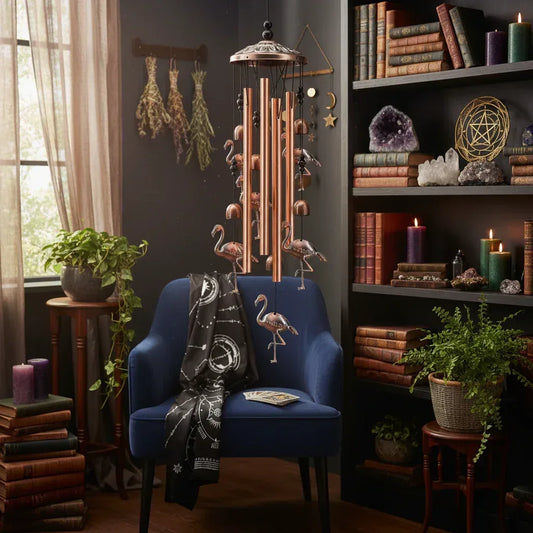 Animal Wind Chimes - Sorceress Sanctuary Black Turtle / 33 Inch-Flamingo Wind Chimes / 33 Inch-Magpie Wind Chimes / 33 Inch-Hummingbird Aeolian Bells / 33 Inch-Turtle Wind Chimes / 33 Inch