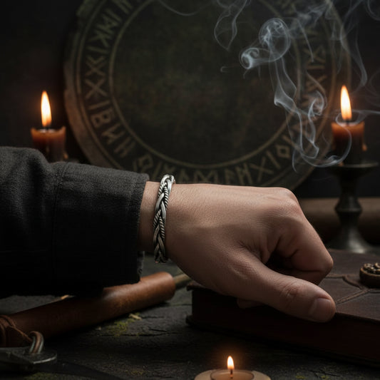 Men's Adjustable Antique Style Braided Bracelet Sorceress Sanctuary