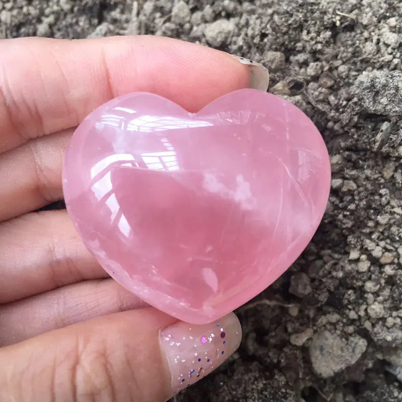 Heart Crystal | Natural Pink Quartz