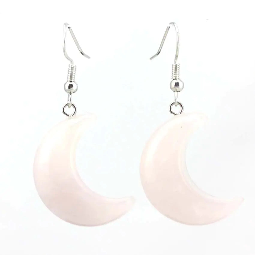 Natural Stone Meniscus Earrings