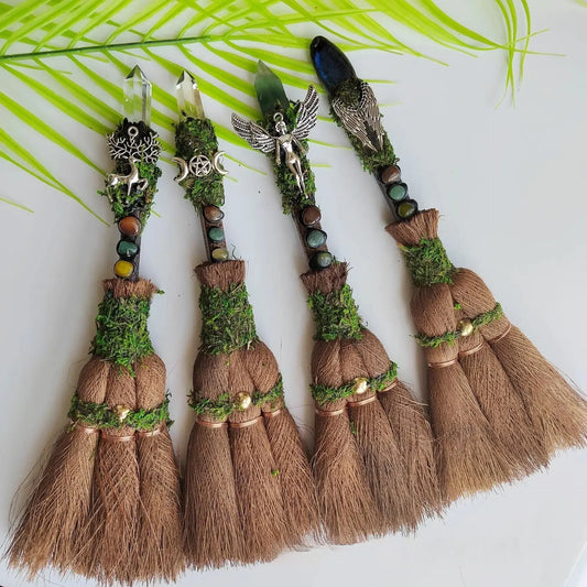 Crystal Witches Broom | Besom - Sorceress Sanctuary