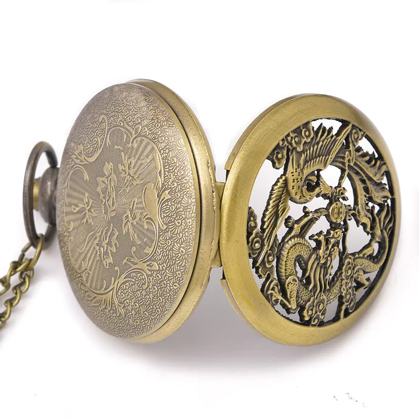 Stylish Hollow Bronze | Pocket Watch