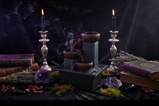 Calming Water Fountain - Sorceress Sanctuary USB (Universal)-European-(UK or Hong Kong)-US Gauge (for US)-Australian
