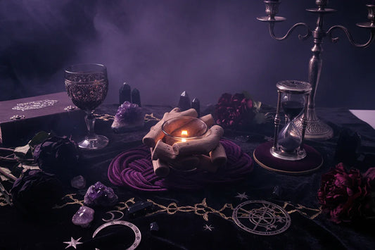Campire Candle Holder - Sorceress Sanctuary Wooden Candlestick (without candles)