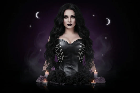 Chain Witch Corset - Sorceress Sanctuary Black / S-Black / M-Black / L-Black / XL-Black / 2XL