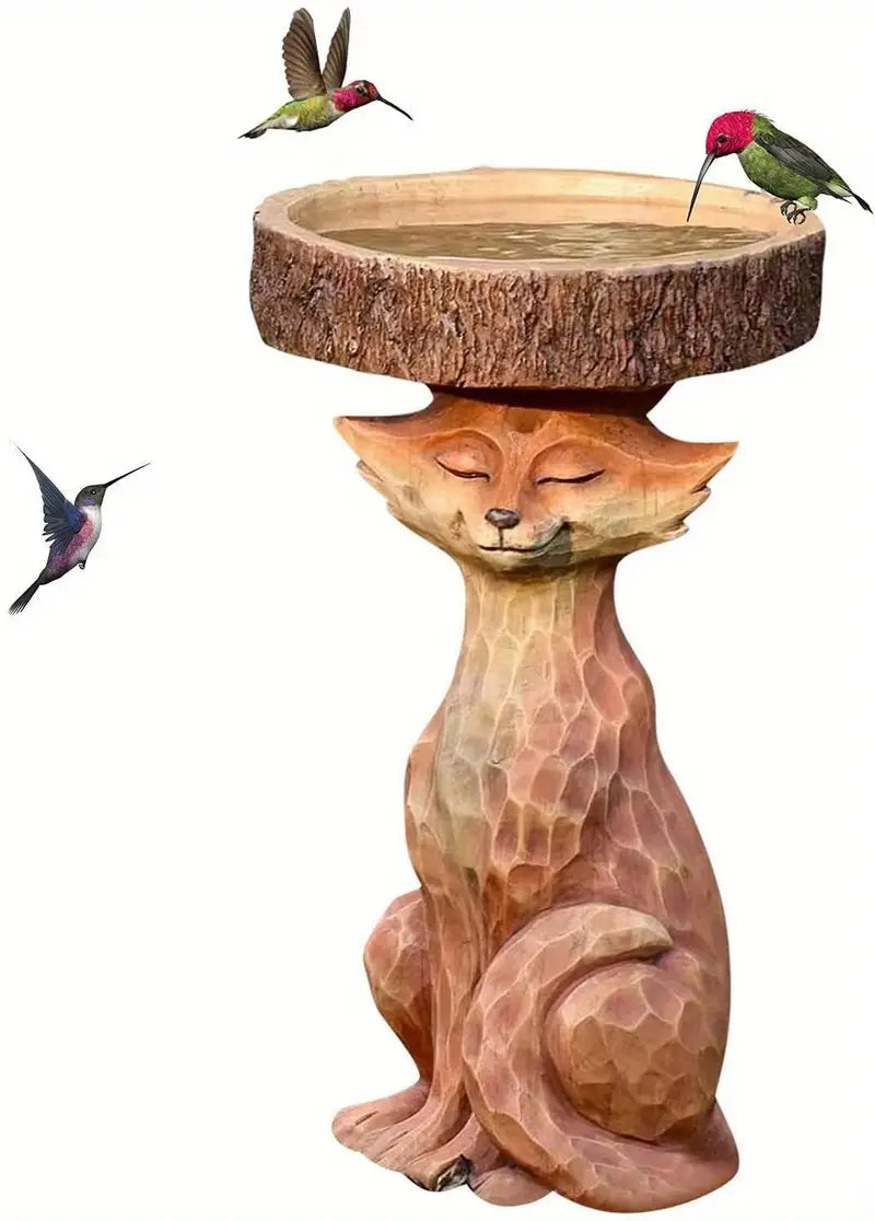 Enchanted Forest Fox | Bird Bath Sorceress Sanctuary