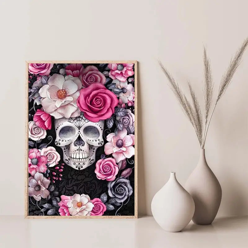 5D DIY Diamond Painting Kit | Halloween Skull Sorceress Sanctuary