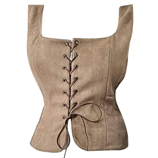 Suede Vest Corset Sorceress Sanctuary