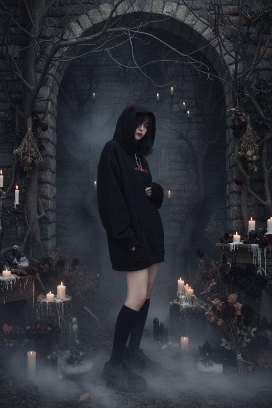 Dark Winged Hoodie - Sorceress Sanctuary Black / M-Black / L-Black / XL-Black / 2XL
