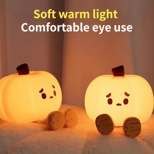 Cute Silicone Halloween Pumpkin Night Light Sorceress Sanctuary