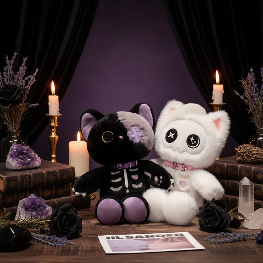 Devil Cat Plushie - Sorceress Sanctuary Black-White