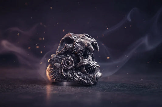 Enchanted Skull Ring - Sorceress Sanctuary silvery / Number 7-silvery / Number 8-silvery / Number 9-silvery / Number 10-silvery / Number 11