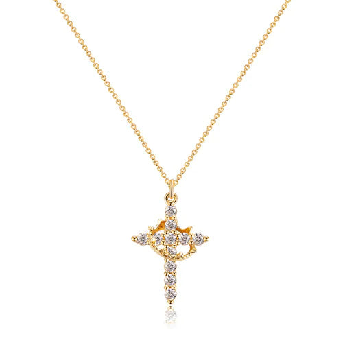 Rotatable Cross Crown Necklace Sorceress Sanctuary