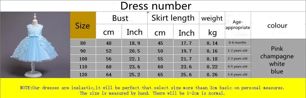 Fairy Flower Dress - Sorceress Sanctuary Blue / 80cm-Blue / 90cm-Blue / 100cm-Blue / 110cm-Blue / 120cm