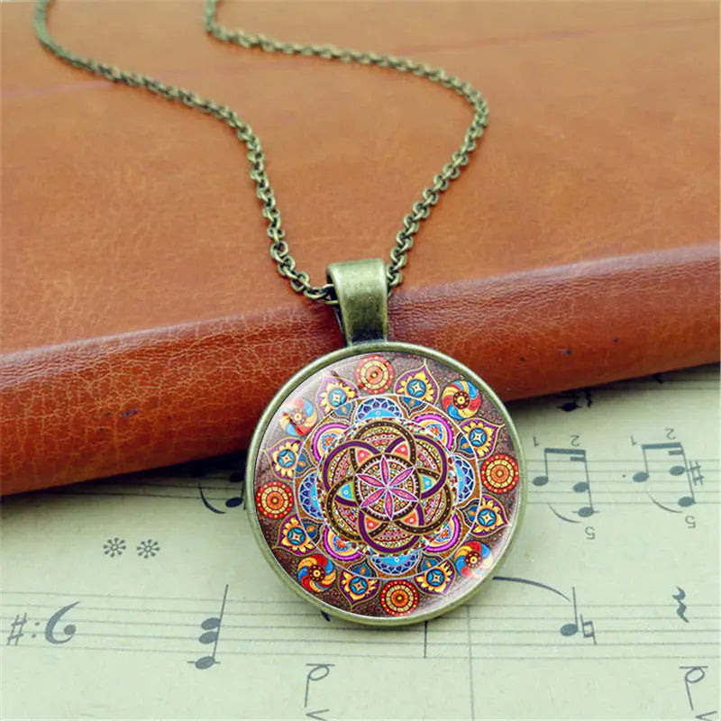 Vintage Mandala Chakra Necklace