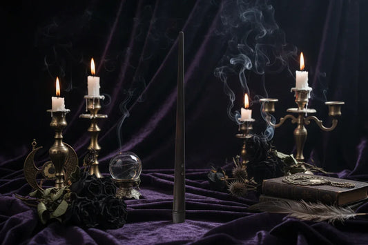 Floating Wand Candles - Sorceress Sanctuary Yellow Flash 12 Pack / Glow magic wand (2.0*33.2cm)-Yellow Flash 12 Pack / Pattern magic wand (2.0*33.2cm)-Yellow Flash 20 Pack / Pattern magic wand (2.0*33.2cm)-Yellow Flash 20 Pack / Glow magic wand (2.0*33.2cm)-Warm White Flash 12 Pack / Glow magic wand (2.0*33.2cm)